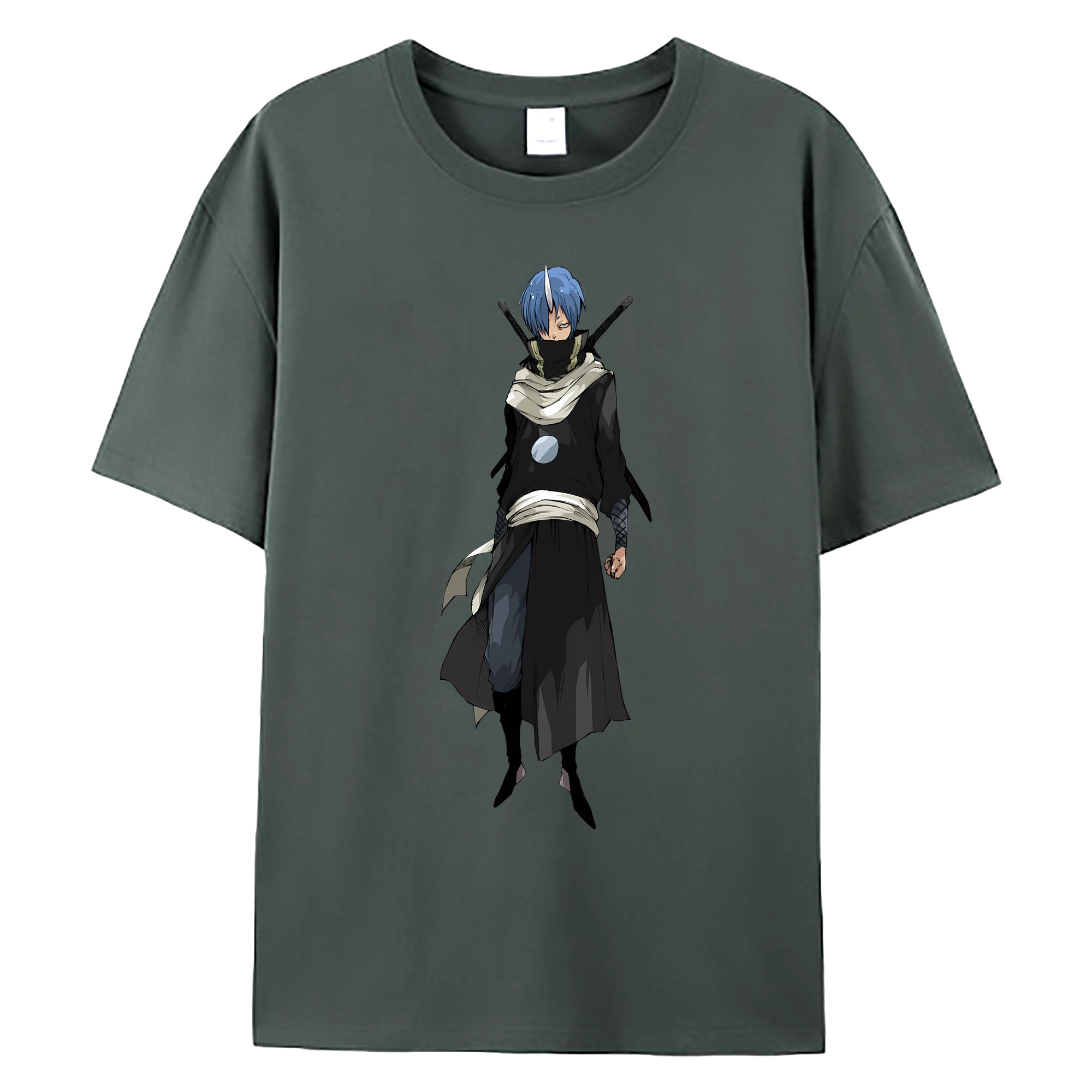 （画像用） 転スラ Regarding Reincarnated to Slime 綿100％ メンズ半袖Tシャツ｜肌触りやわらか＆通気性